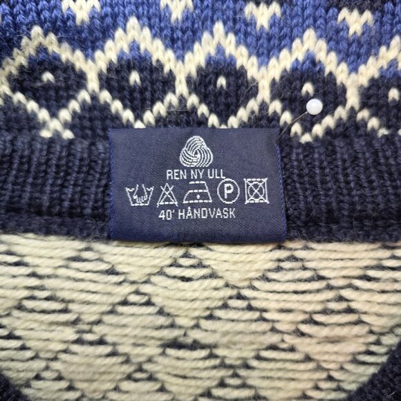 Vintage Skjaeveland Made In Norway 100% Wool Sweater Cardigan - Picture 10 of 10